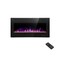 Edendirect 36'' Wall Mounted Electric Fireplace, Black, Low Noise, Remote Control, Timer, Touch Screen 836C3 - alternate 6